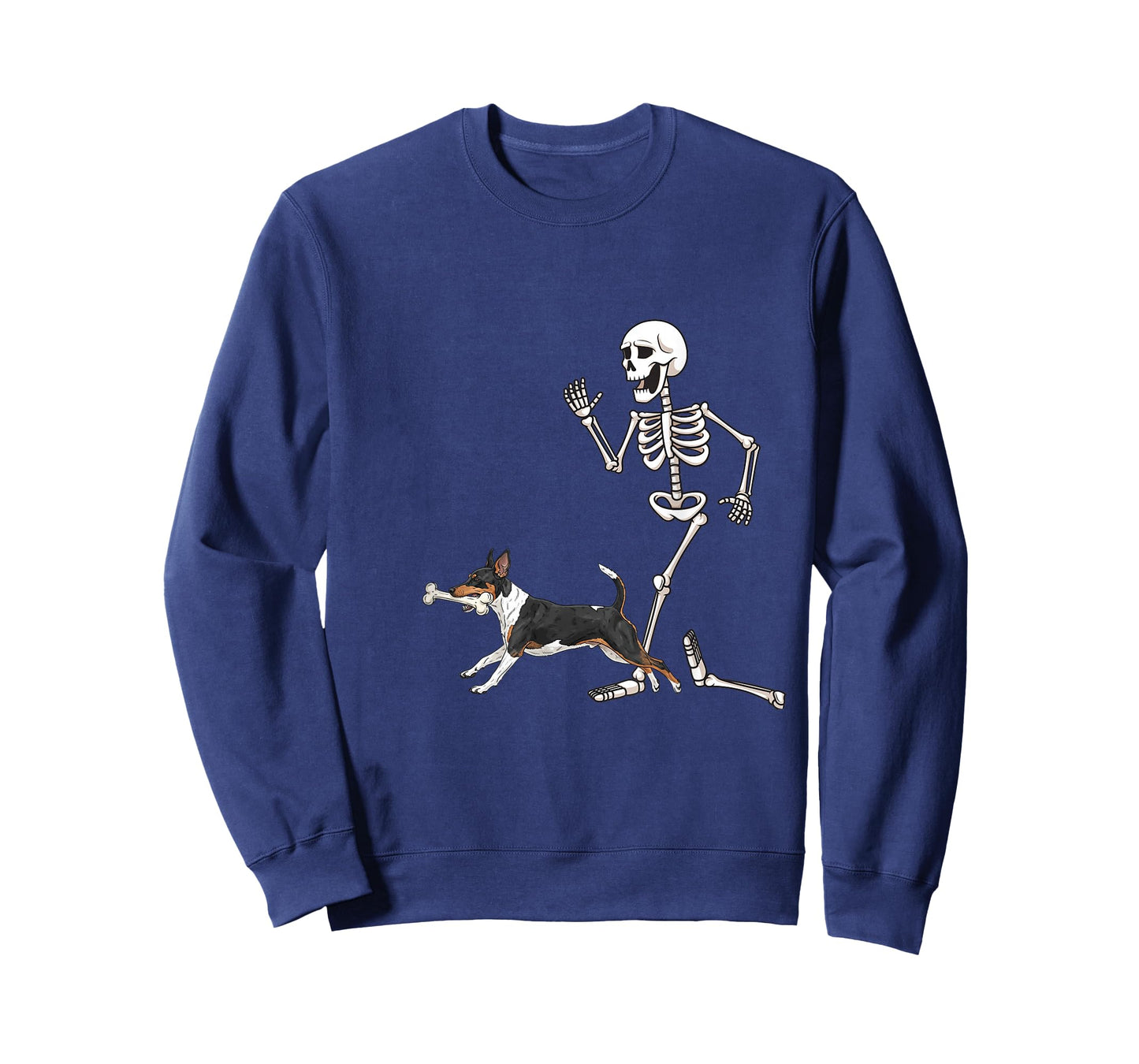 Funny Halloween Rat Terrier and Skeleton T-Shirt