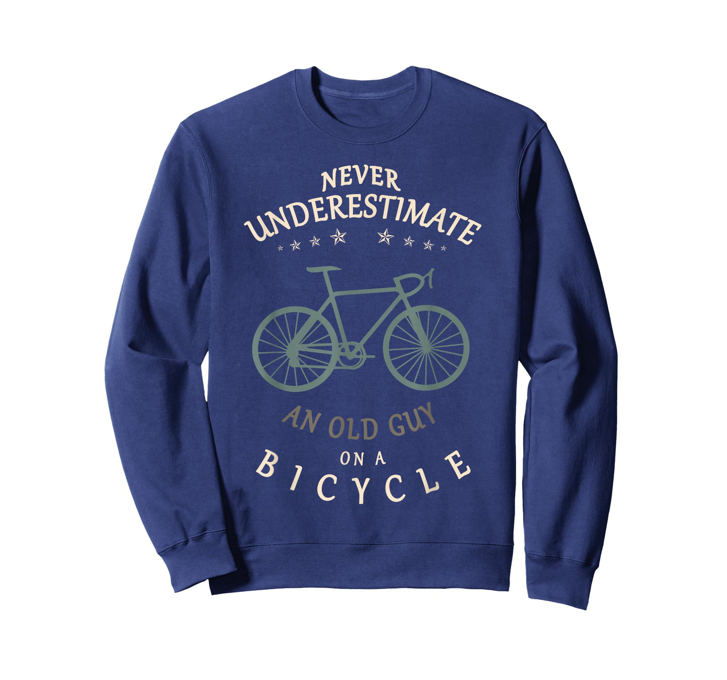 Bike Cycling Never Underestimate an Old Guy On a Bicycle Dad T-Shirt