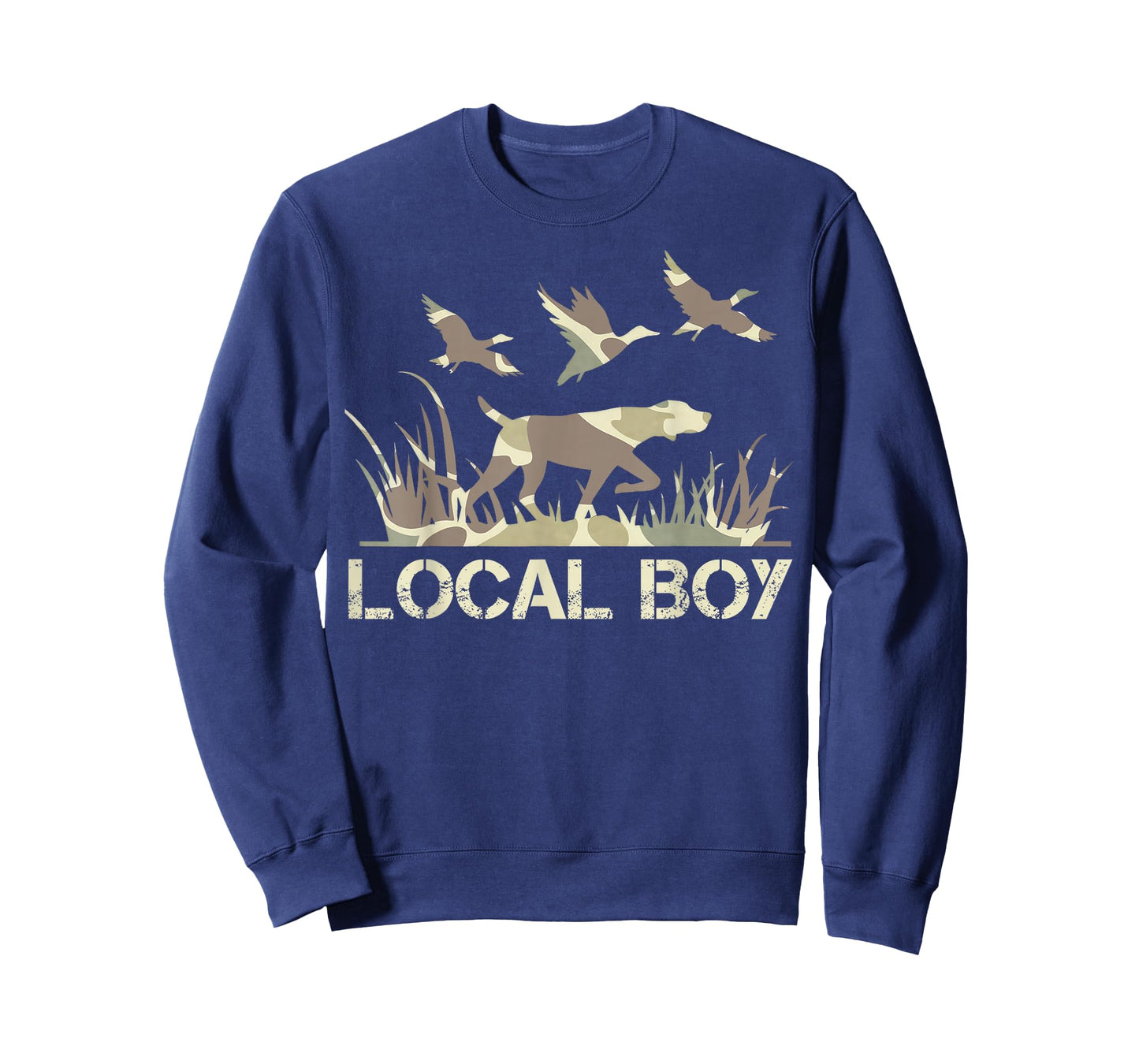 Retro Southern Boy Camouflage Hunting Dog Camo Duck Hunter T-Shirt