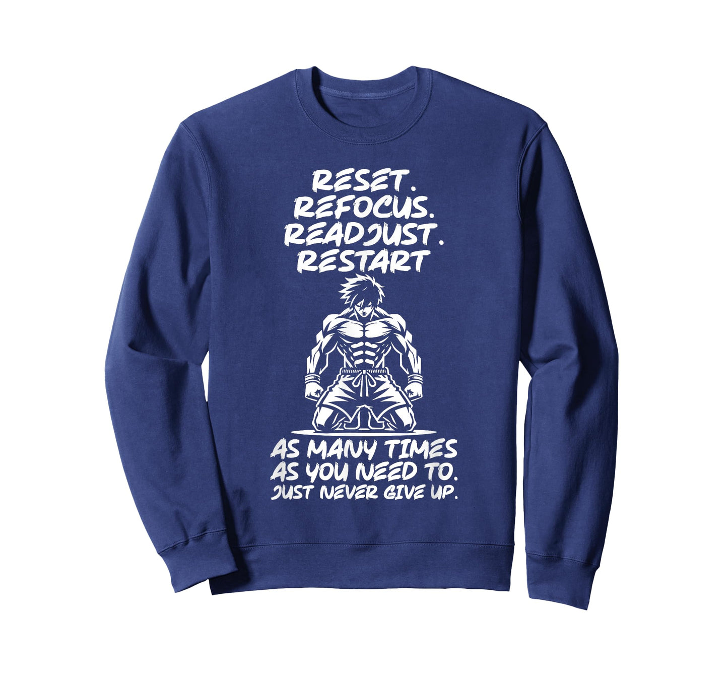 Reset Refocus Readjust, Anime Gym Workout Fitness Motivation T-Shirt