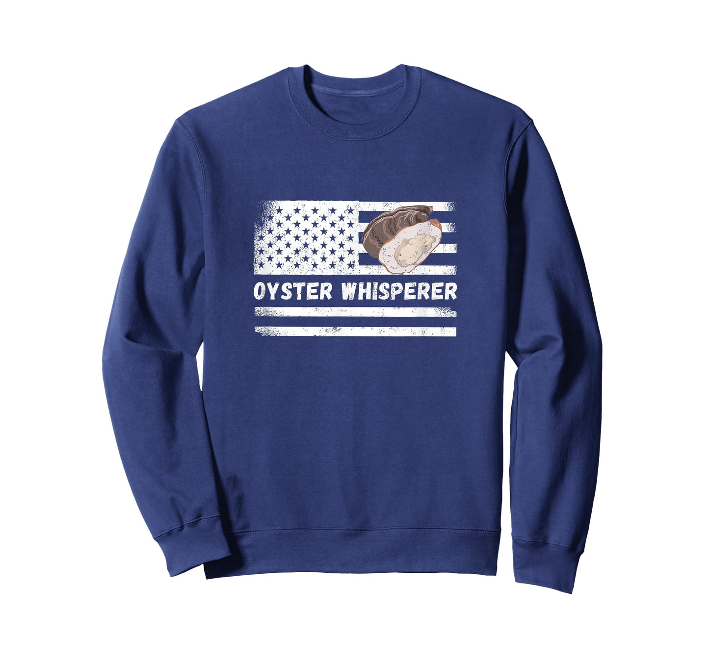 Oyster Whisperer USA America Flag Vintage Oyster Shucking T-Shirt