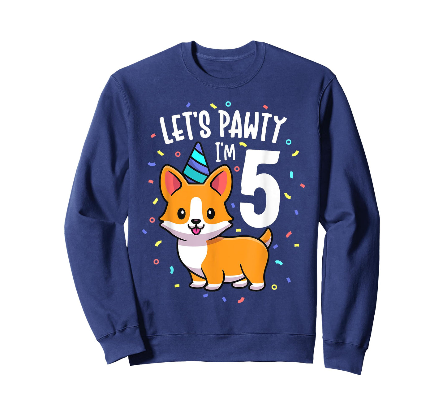 5 Years Old Corgi Dog Lover 5th Birthday Party Outfit Kid T-Shirt