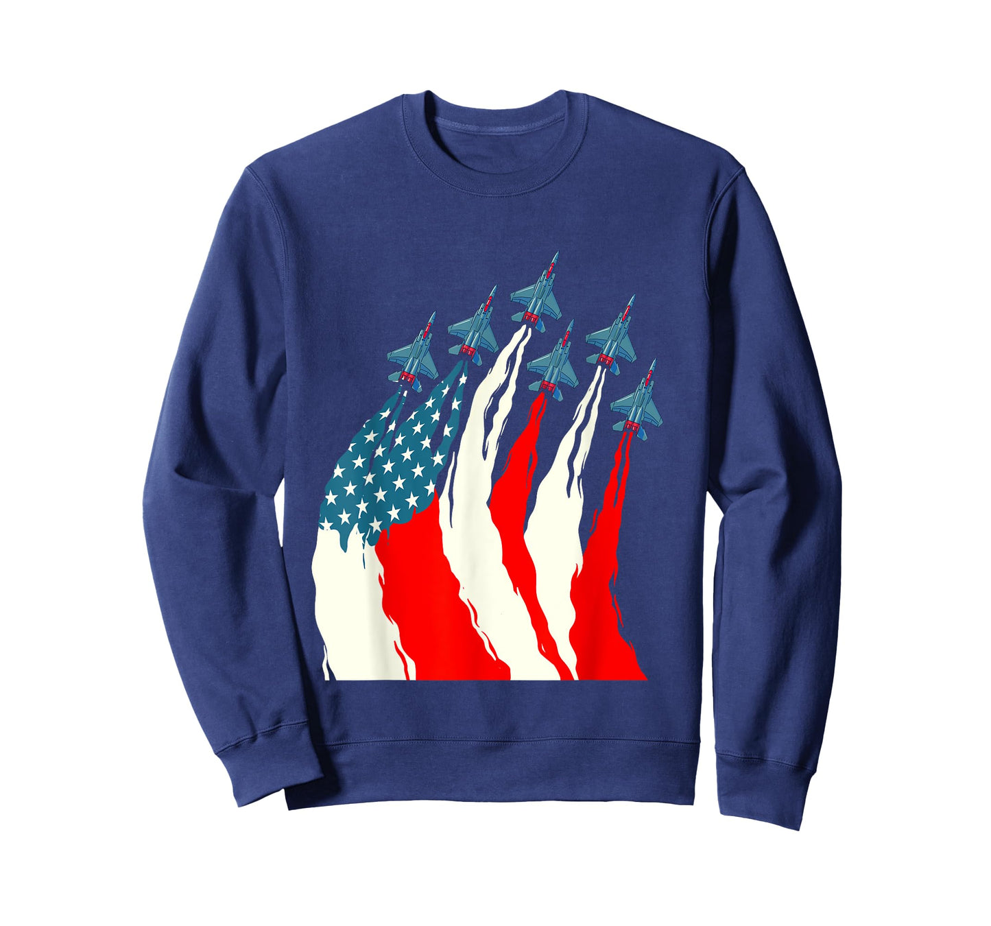 Patriotic USA Flag Fighter Jets - Airline Pilot Aviation T-Shirt
