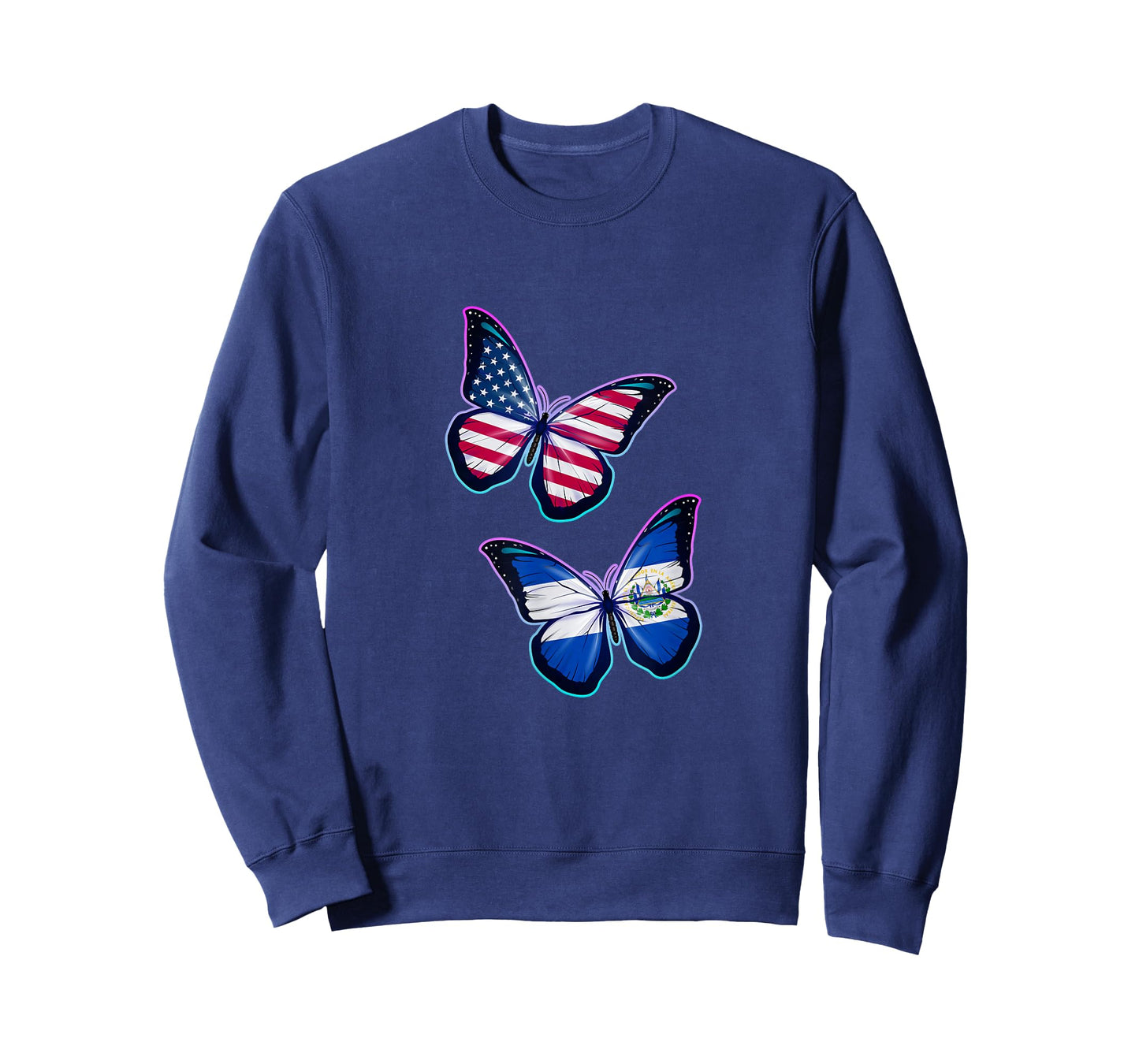 El Salvador and the USA bicultural roots. Butterfly version T-Shirt