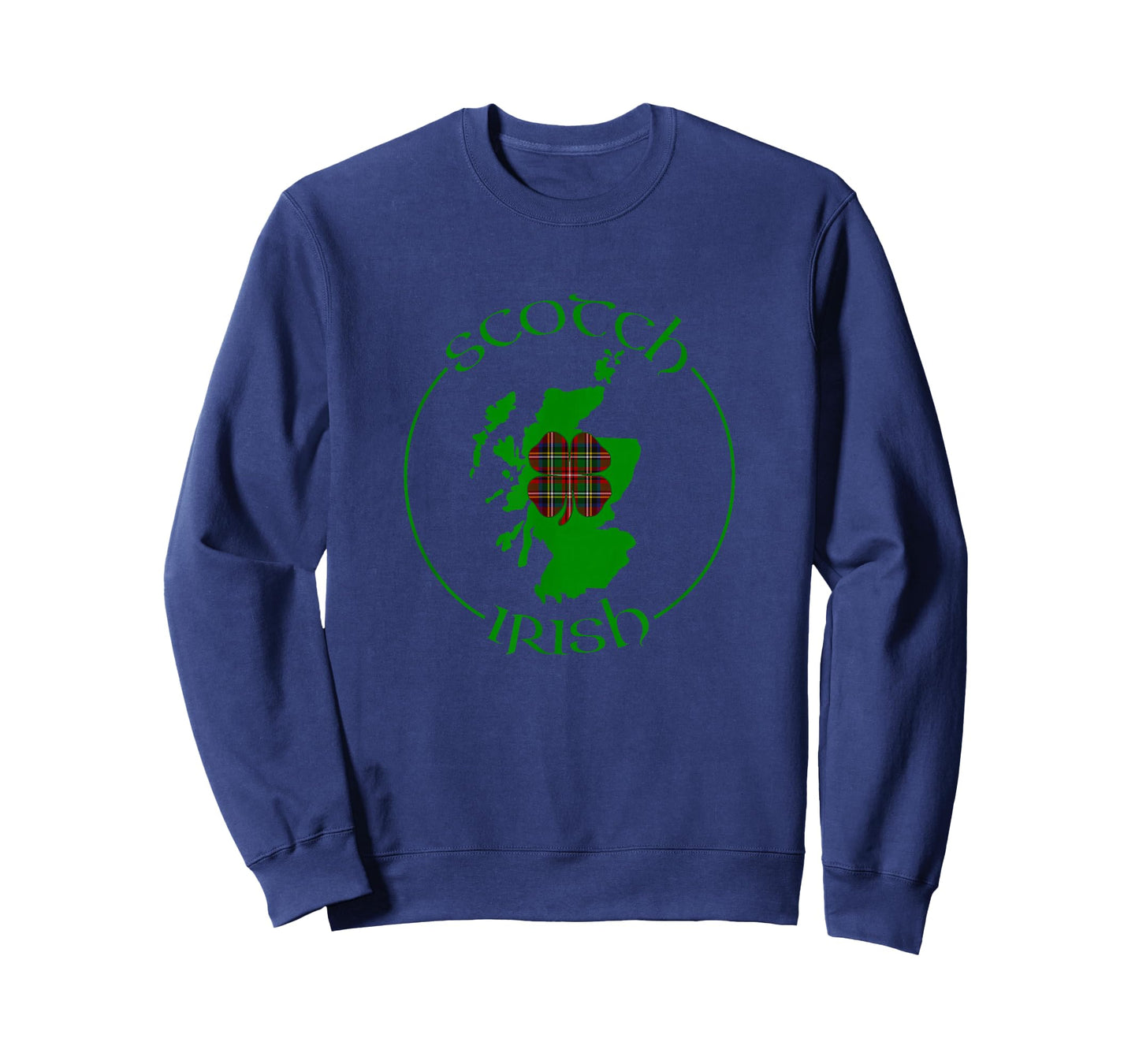 Tartan Shamrock Scotland Design, Scotch Scots Irish Pride T-Shirt