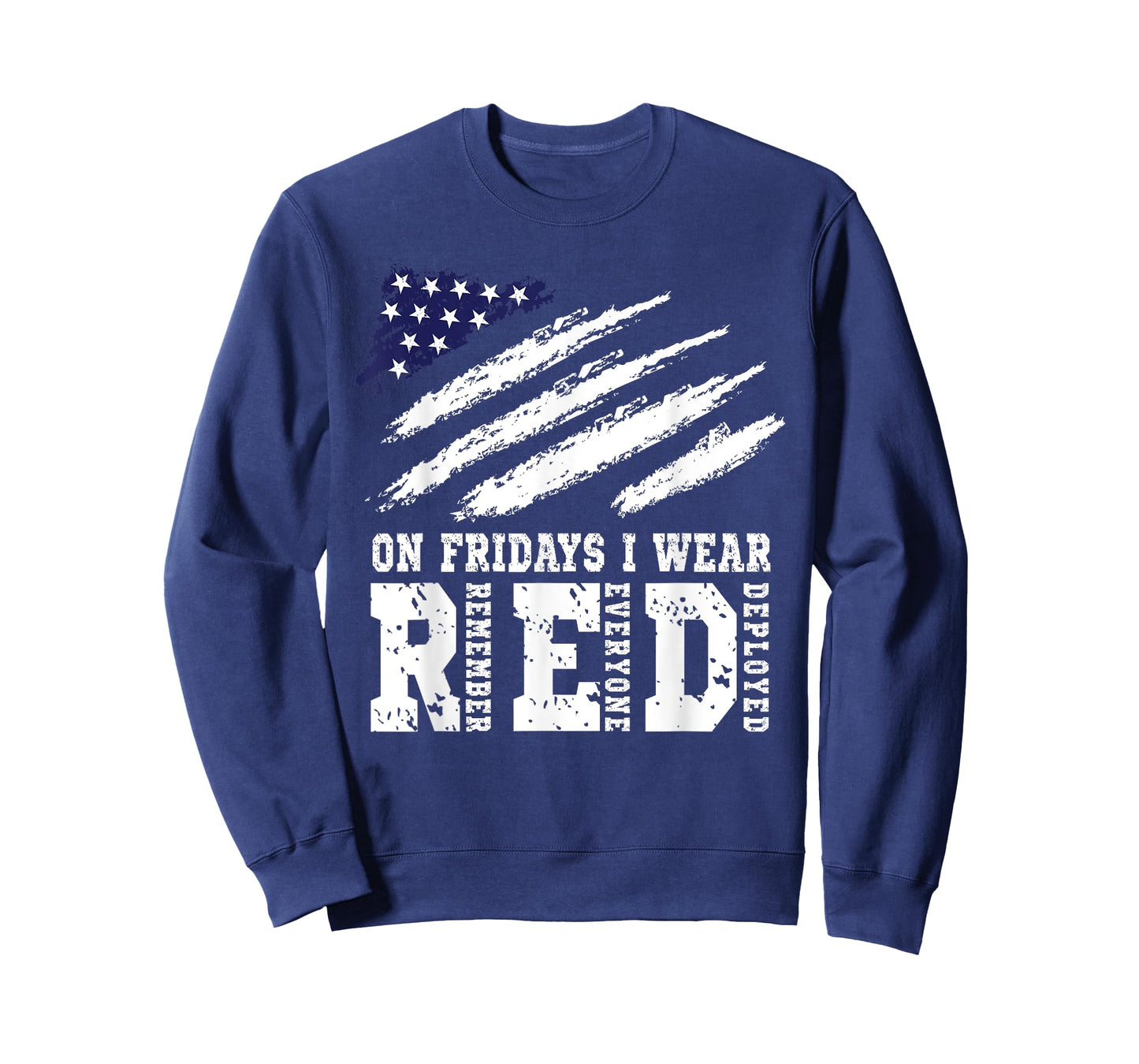 On Fridays I Wear Red USA Support American Troops T-Shirt