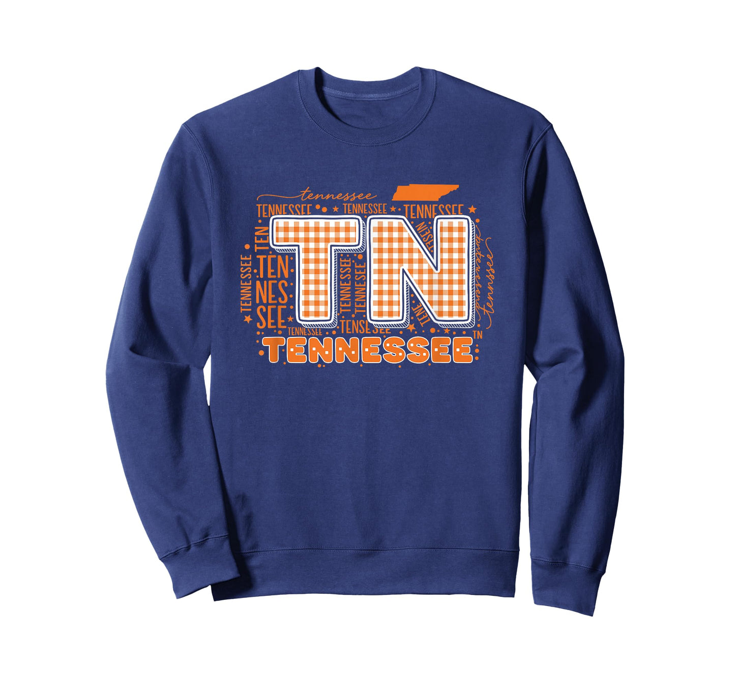 State of Tennessee Pride Classic TN Themed Orange Plaid T-Shirt
