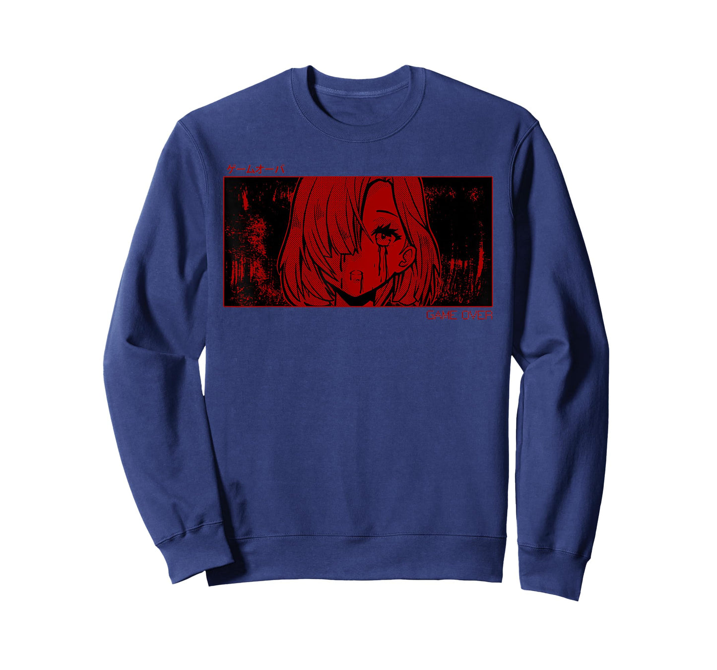 Soft Grunge Aesthetic Game Over Anime Girl Sad Harajuku Goth T-Shirt