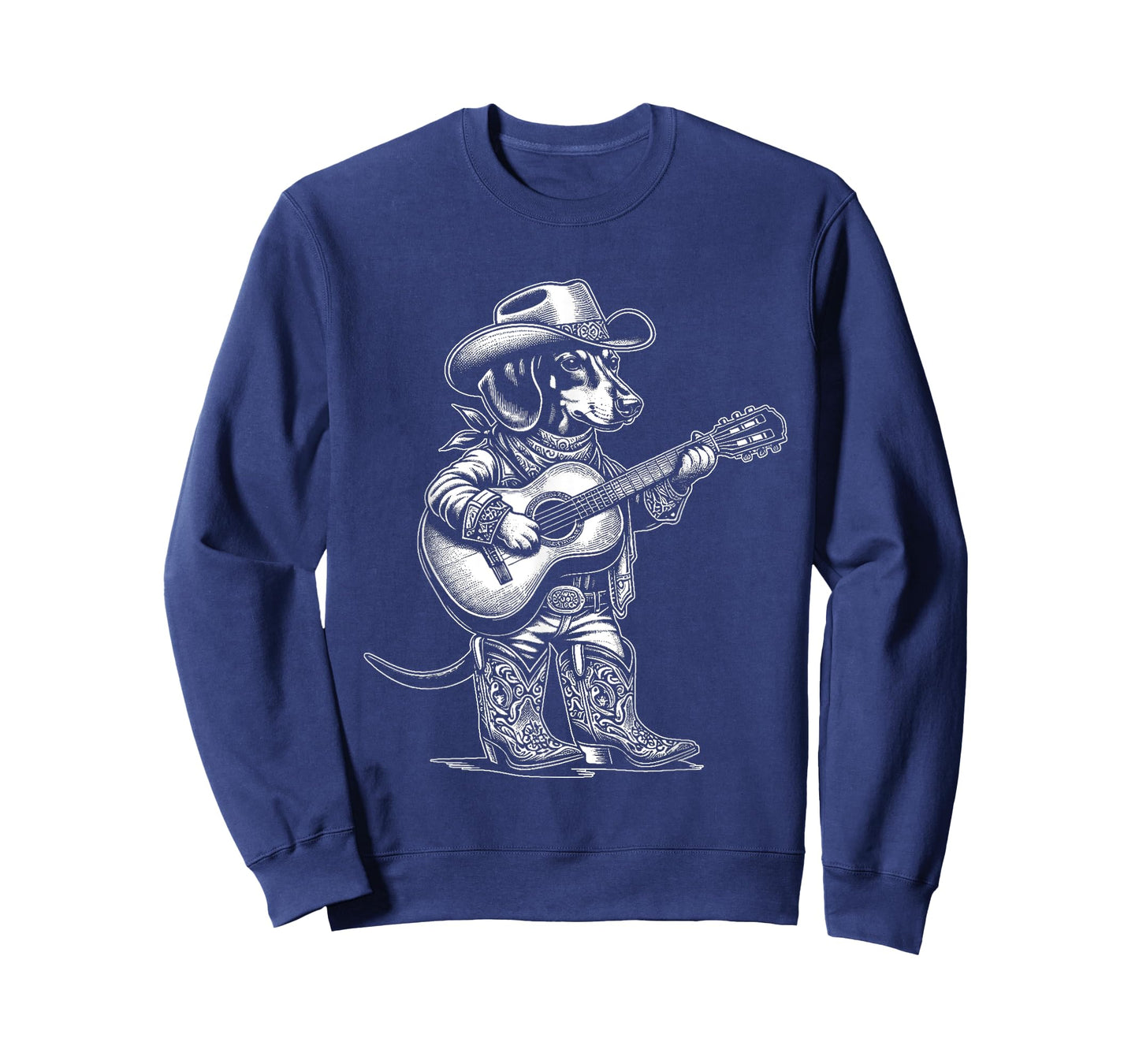 Dachshund Dog Cowboy Guitar Musician Western Country Music T-Shirt