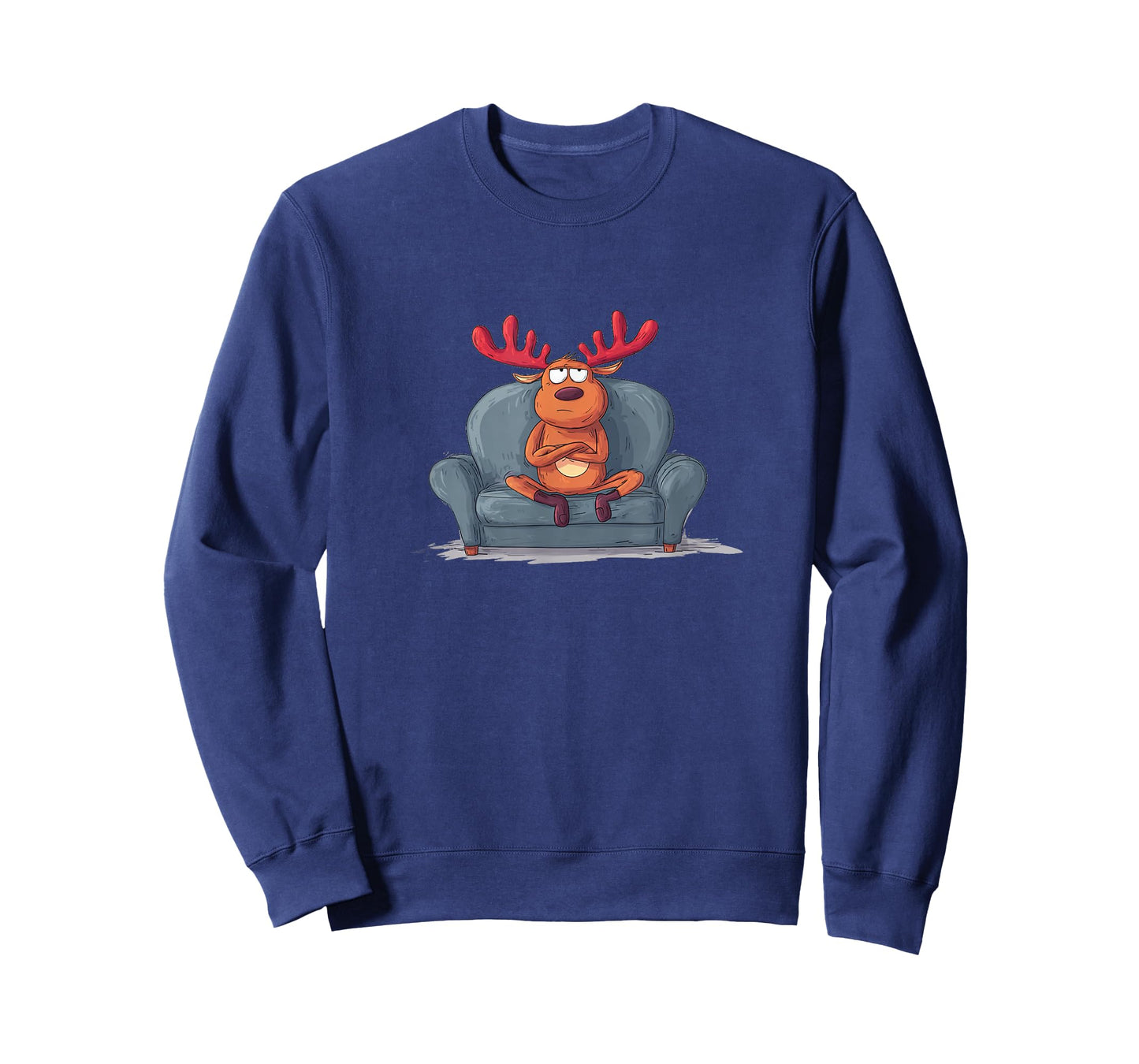 Grumpy Reindeer on Couch Costume T-Shirt