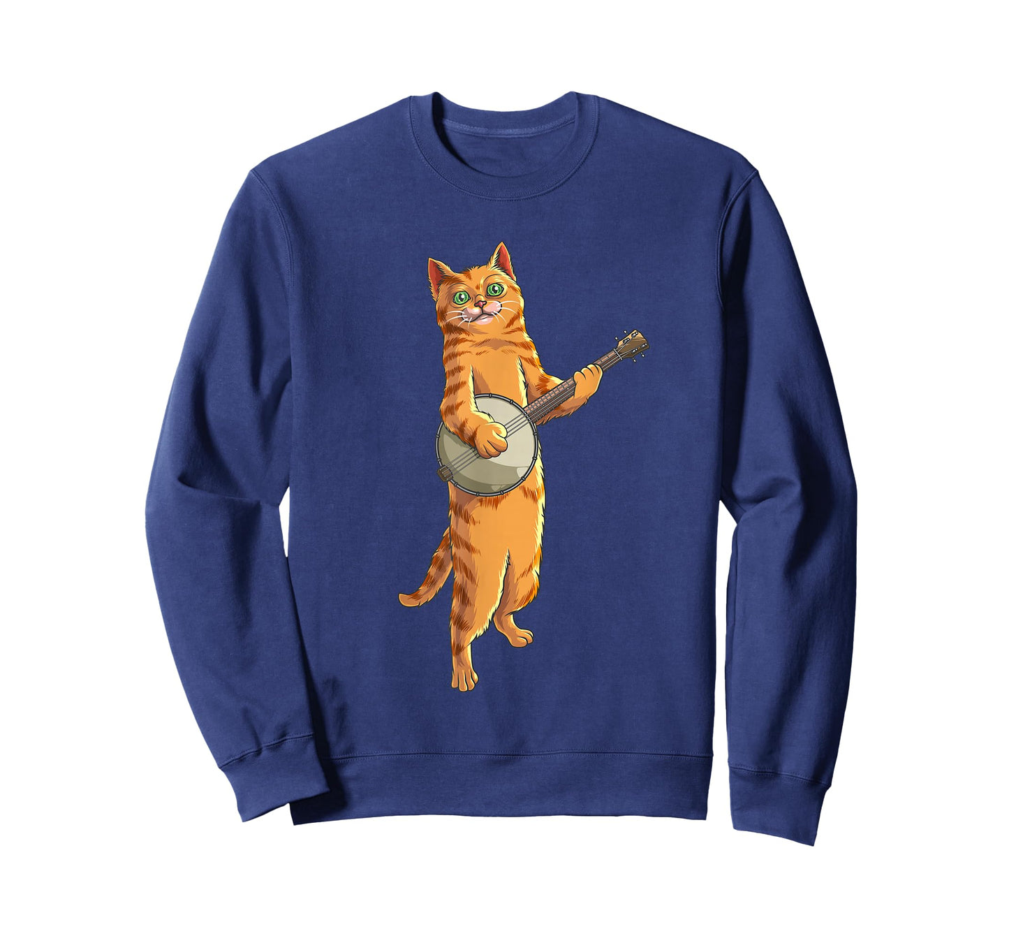 Funny Cat Playing Banjo Bluegrass | Cool Musician Gift T-Shirt