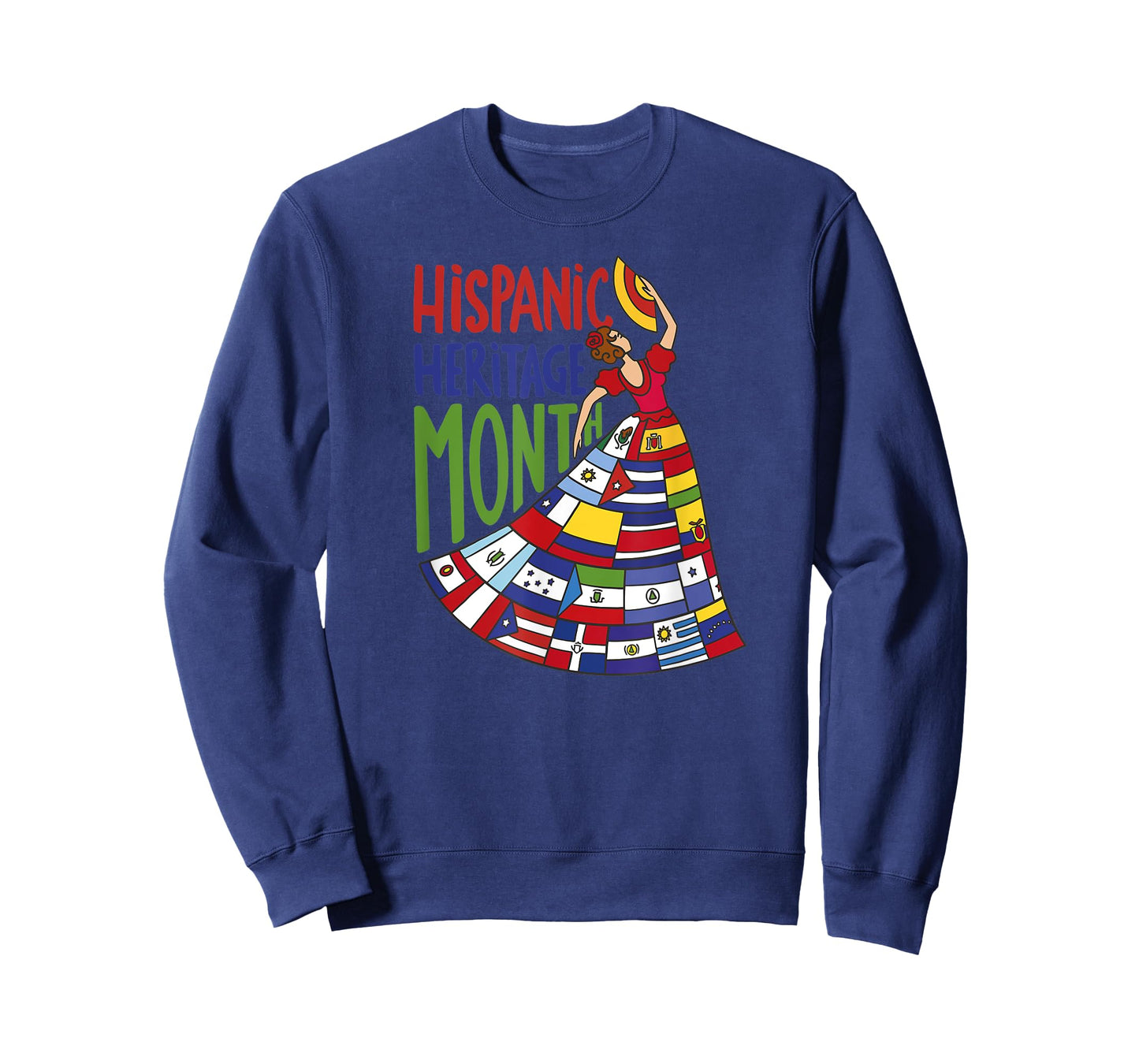 Hispanic Heritage Month Latino Countries Flags Flamenco T-Shirt