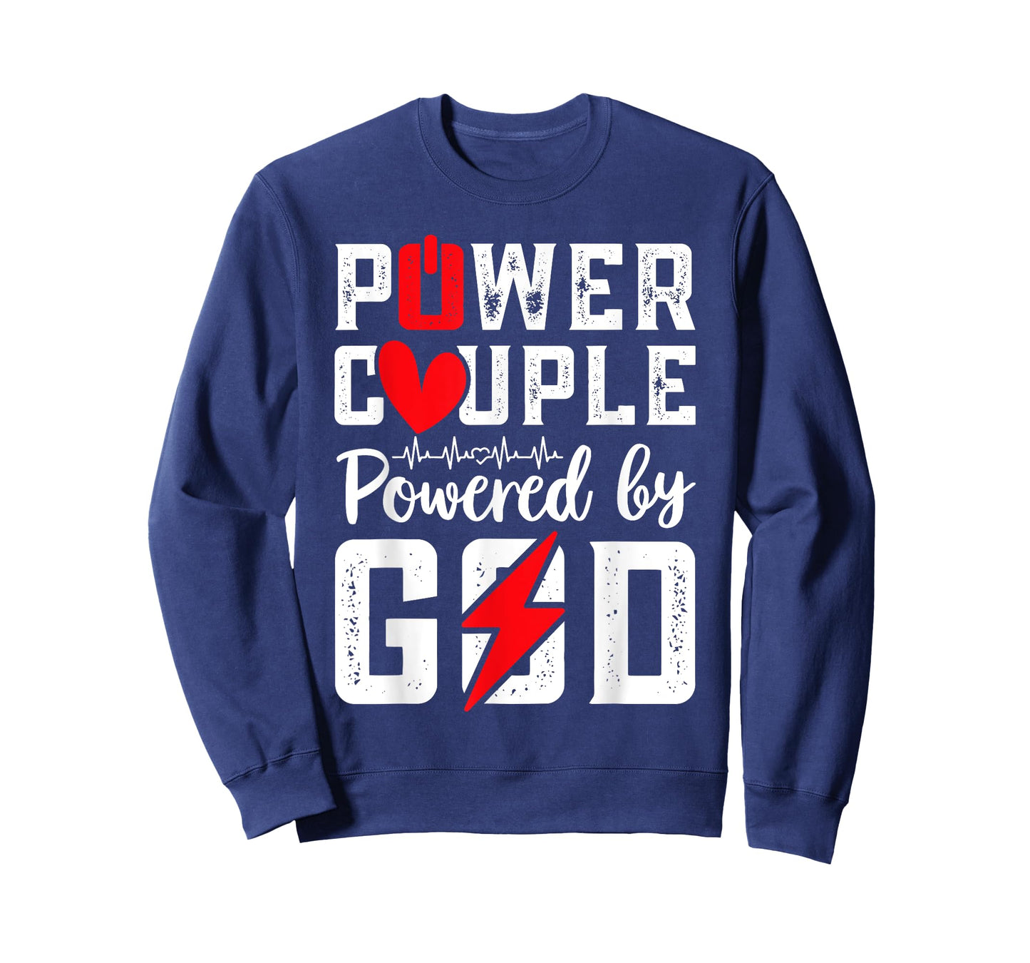 Power Couple Christian Couple Matching Christ Jesus Faith Fa T-Shirt, Small, Black