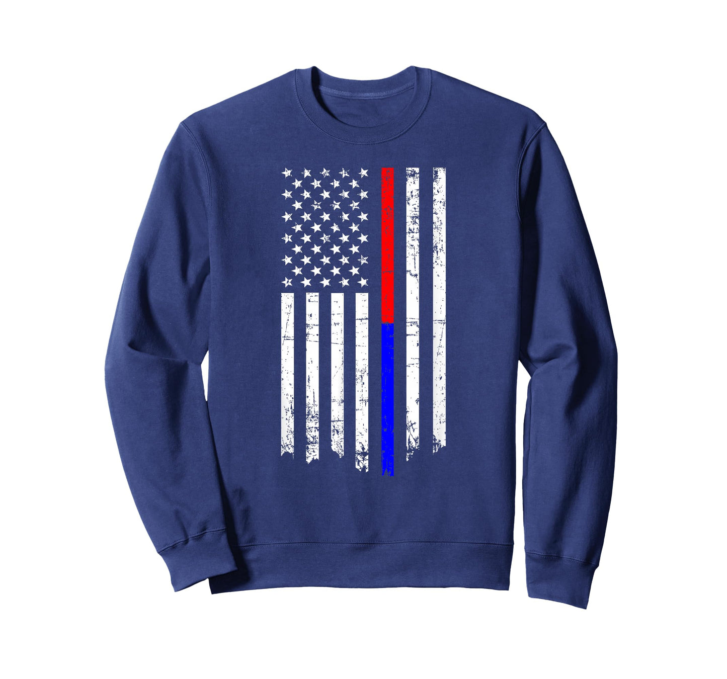 Thin Red & Blue Line American Flag T-Shirt