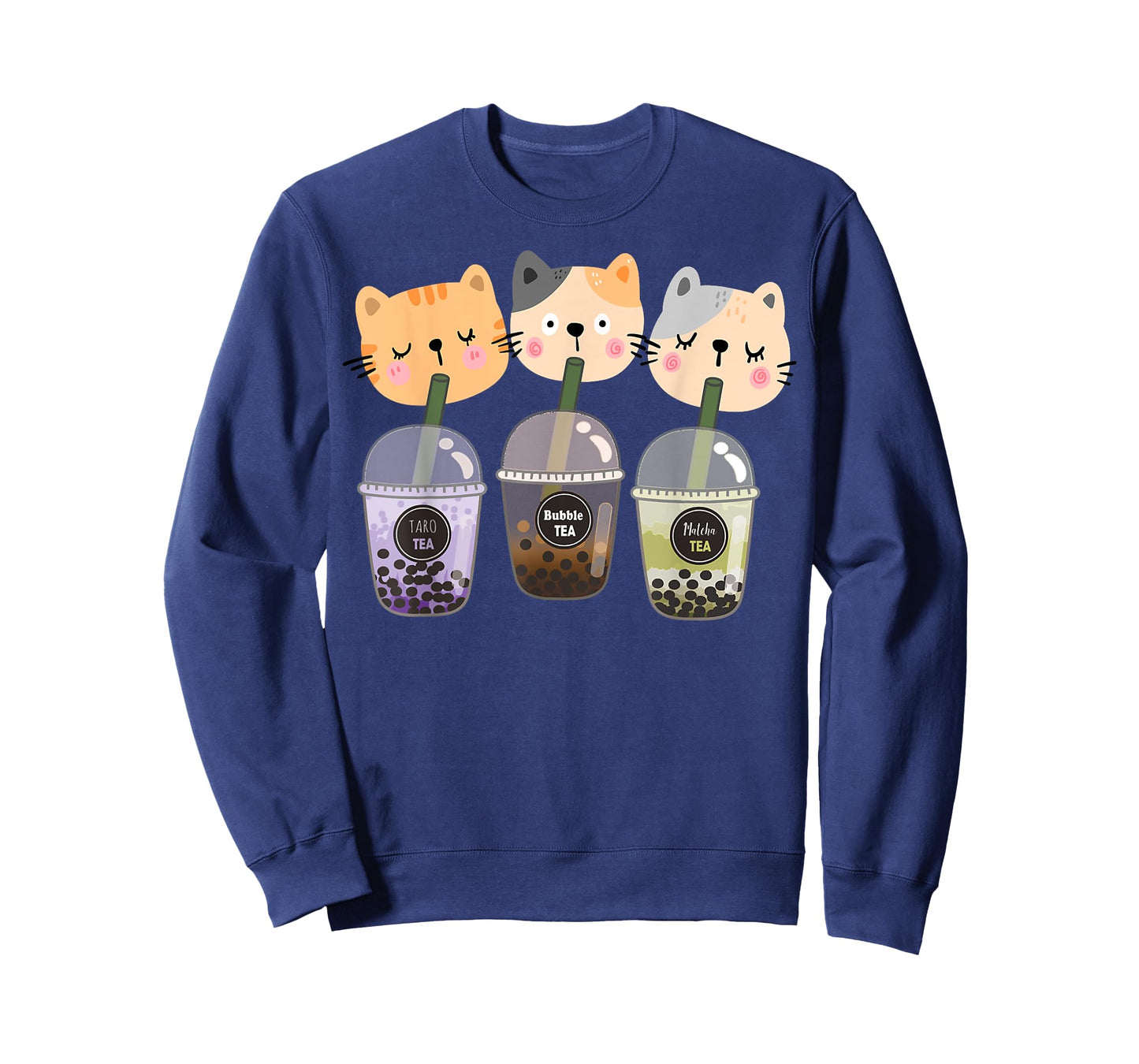 Boba Cat Drinking Boba Kitten Kawaii Japanese Kitty T-Shirt