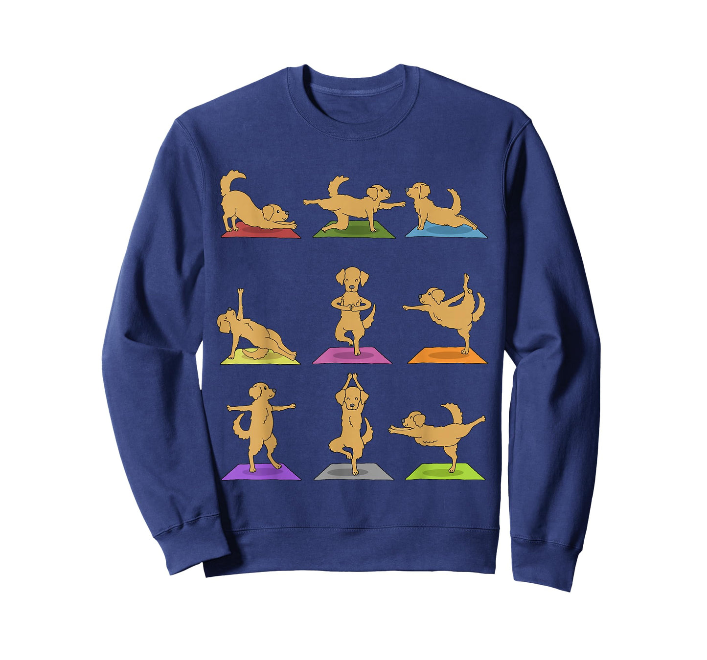 Golden Retriever Yoga T-Shirt Funny Dogs in Yoga Poses Shirt T-Shirt