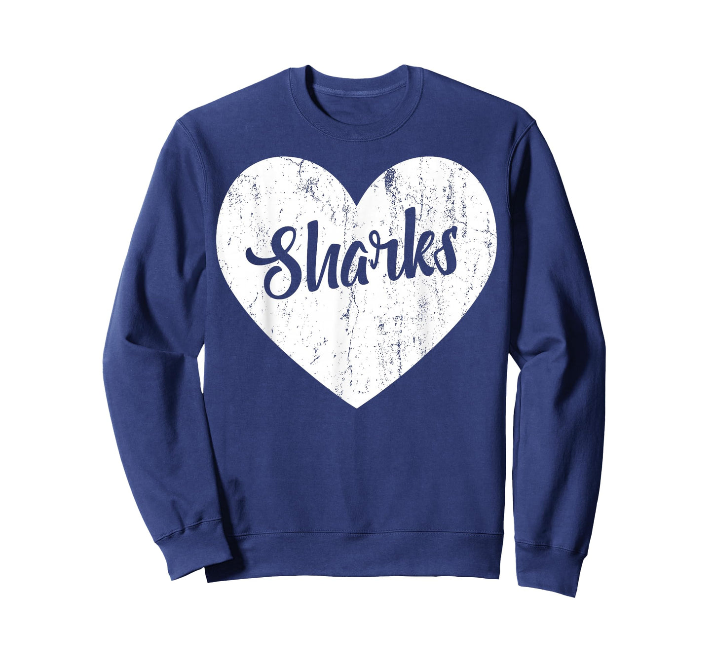 Sharks School Sports Fan Team Spirit Mascot Heart Gift T-Shirt