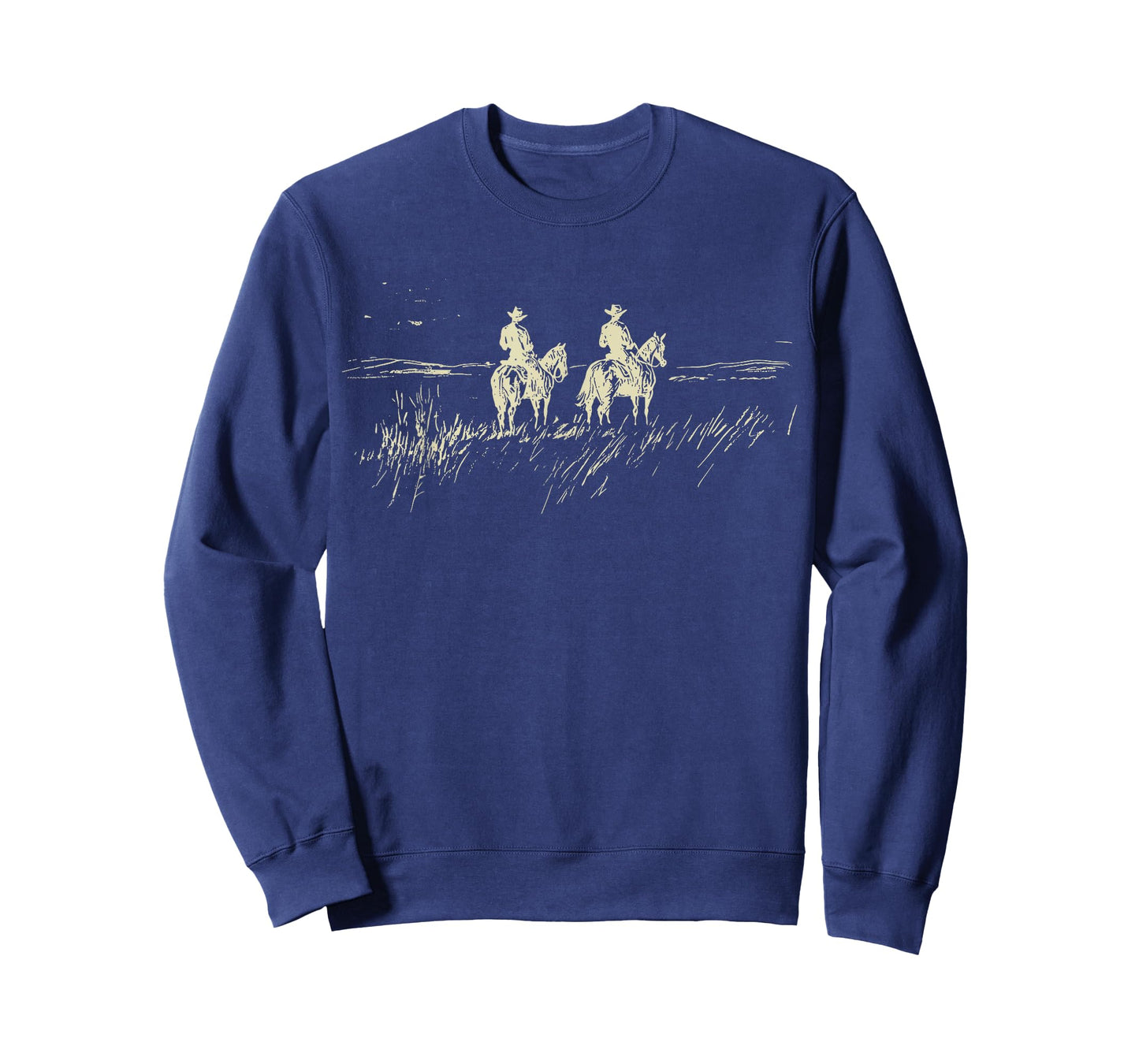 Cowboys On Horizon Vintage Western Cowboy Rodeo Gift for Men T-Shirt