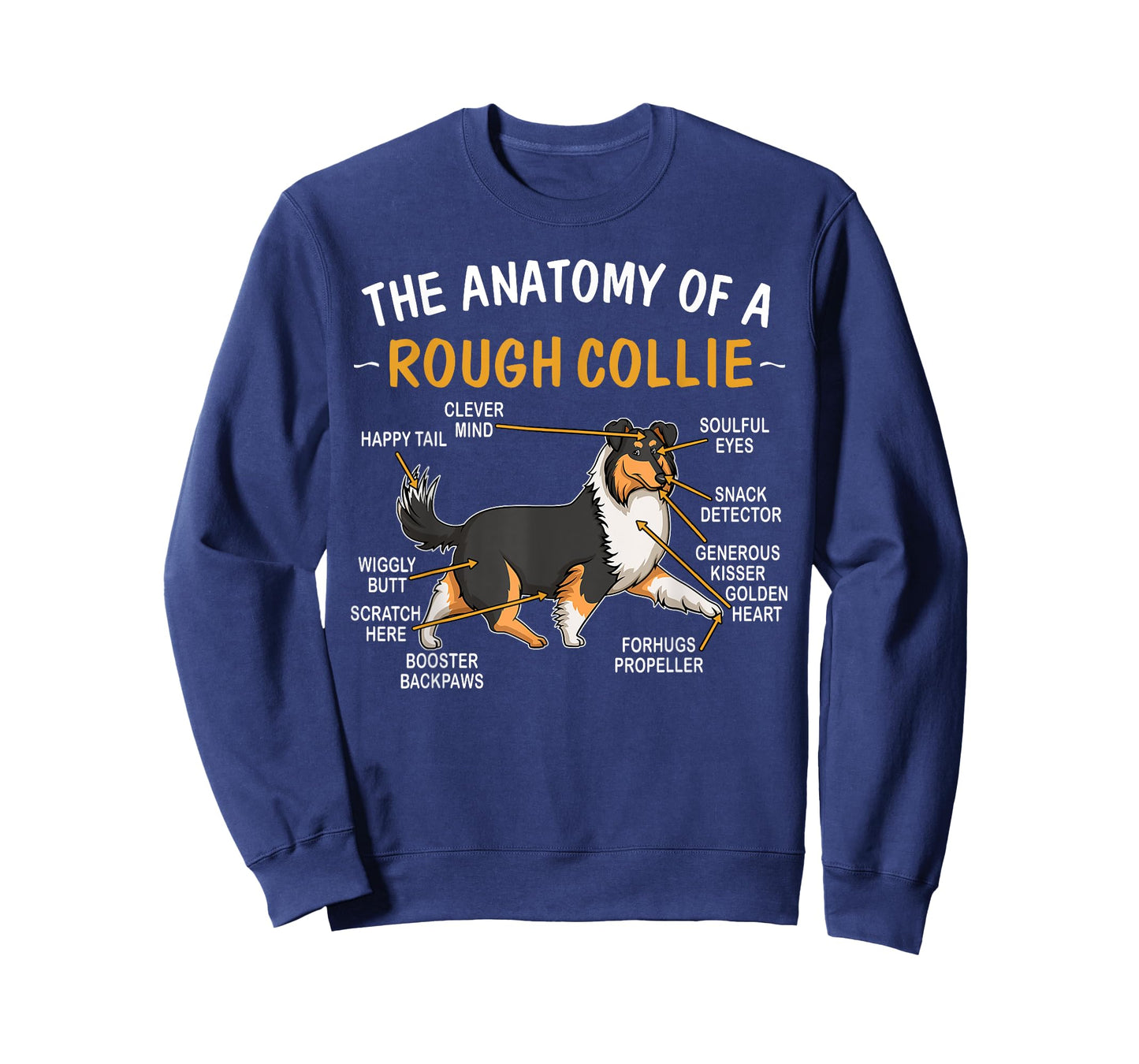 Funny Anatomy Of A Rough Collie For Dog Lovers T-Shirt