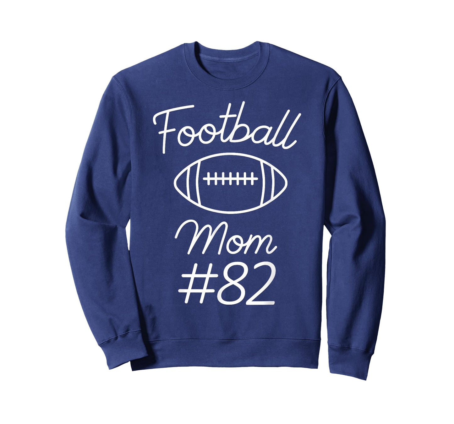 Football Mom Number 82 Biggest Fan Woman Team Game My Son T-Shirt