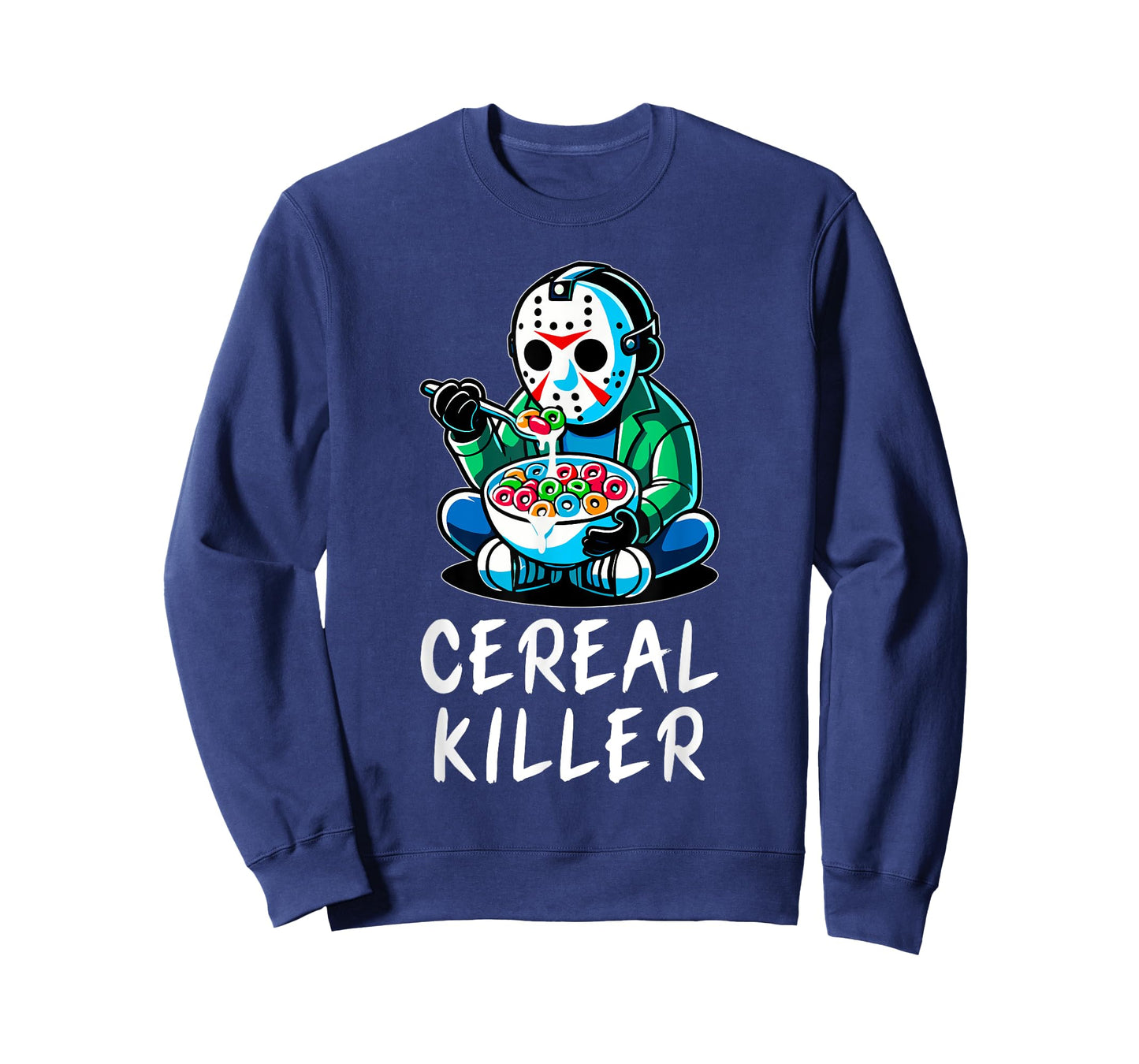 Halloween Spirit Funny Halloween Character Breakfast Cereal Killer Gift Unisex-Adults Black T-Shirt