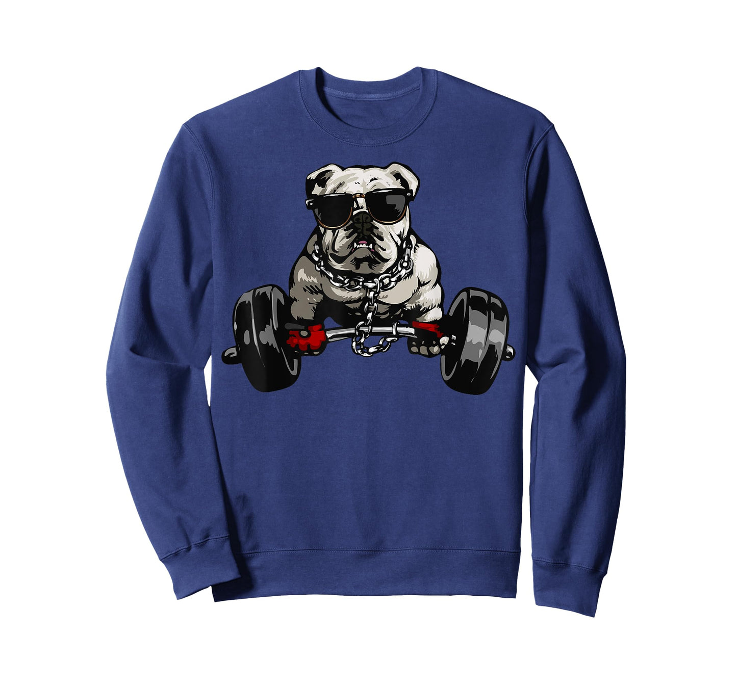 Muscle Bulldog Dog Deadlifting Gym Tee Weightlifting Workout T-Shirt for Men Women