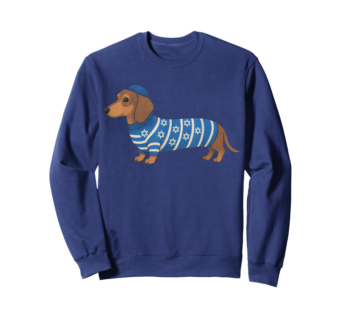 Hanukkah Dachshund Funny Wiener Dog Holiday Sweater Festive T-Shirt