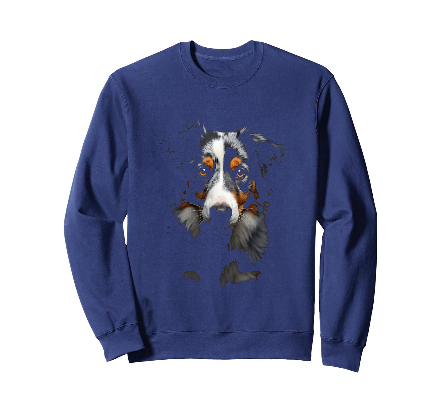 Black Australian Shepherd Dog Aussie Face T-Shirt