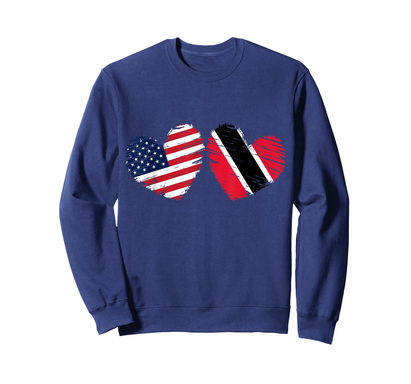USA Trinidad and Tobago Flag Heart Trinbagonian American T-Shirt