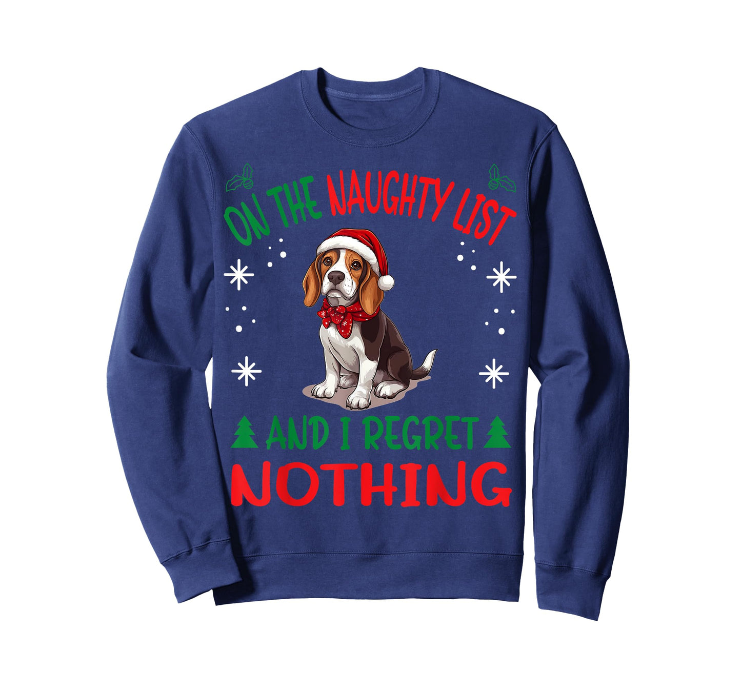 Cute Beagle dog Dog Christmas On The Naughty List and I T-Shirt