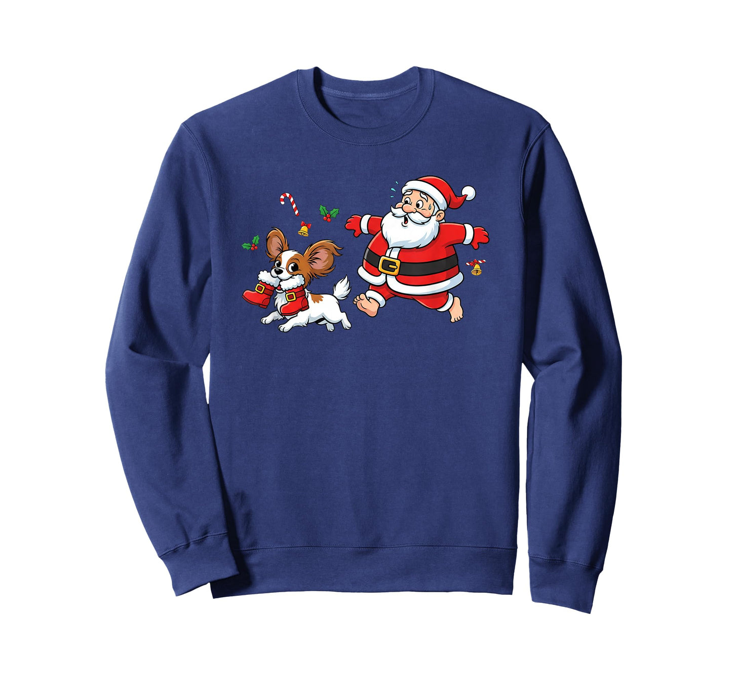 Funny Papillon Santa Claus Boots Christmas Womens Mens Kids T-Shirt