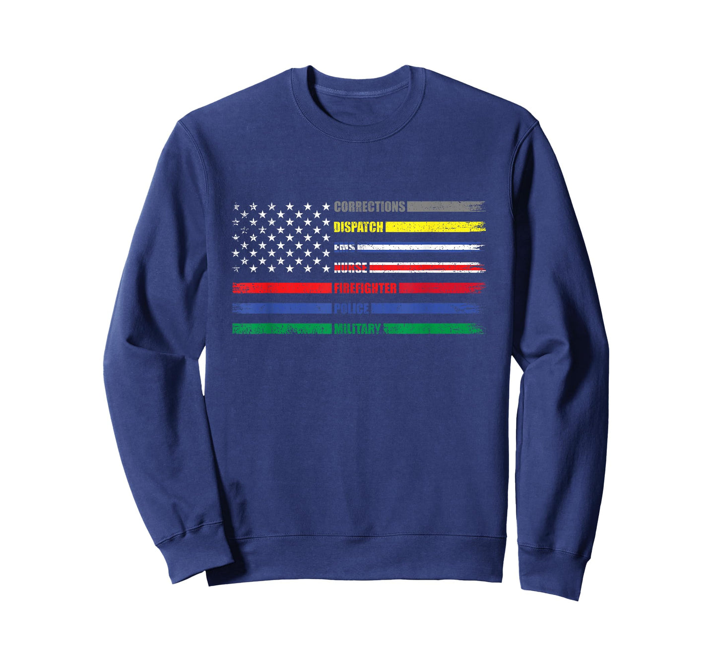 First Responder American Flag EMS POLICE NURSE MILATARY FIRE T-Shirt
