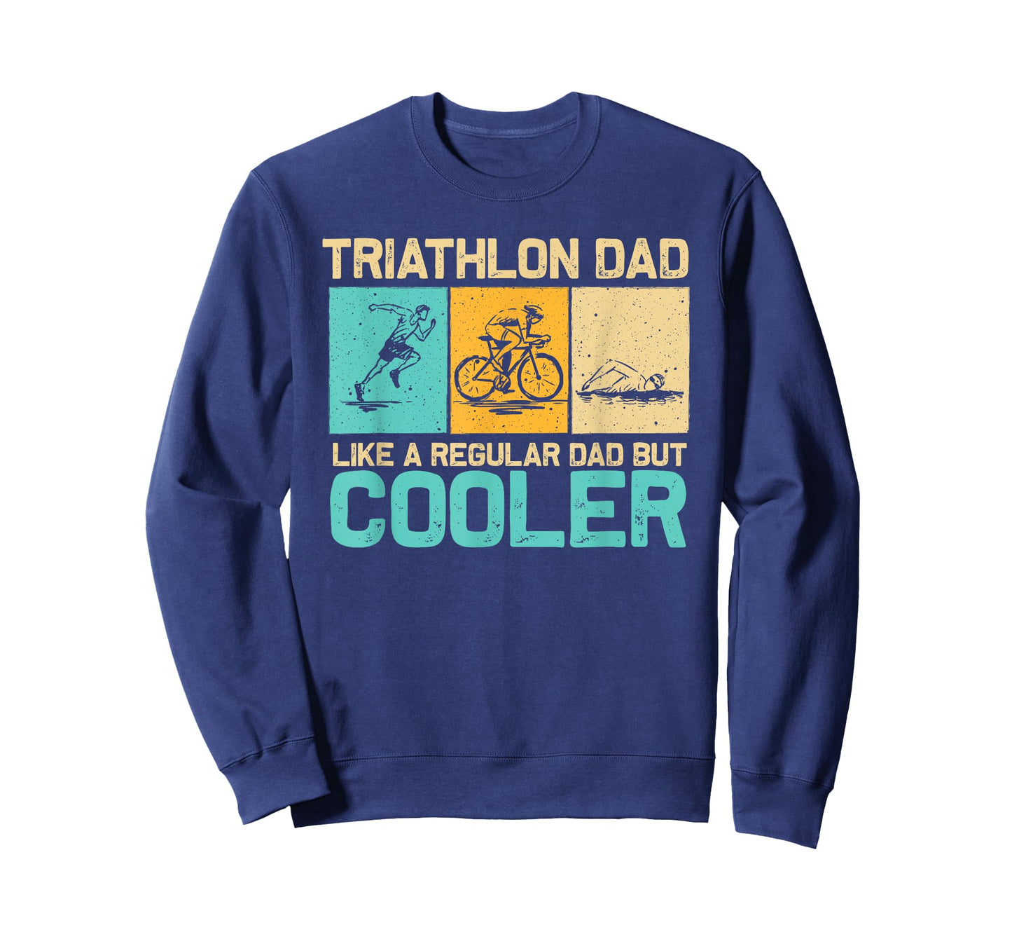 Funny Triathlon Design For Men Dad Swim Bike Run Triathletes T-Shirt