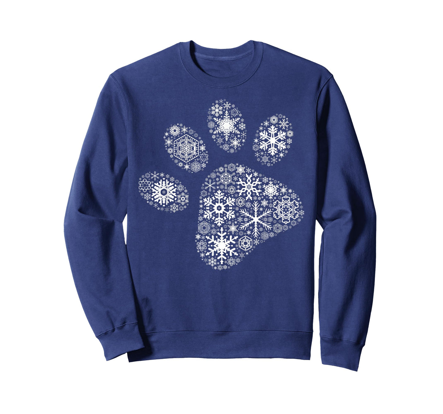 Xmas Costume Cute Animal Gifts Snowflake Puppy Merry Christmas Gifts - Dog Paw Print T-Shirt - Black, Unisex-Adults/Kids, Short Sleeve, Small, Classic Fit, Cotton 60% Polyester 40%