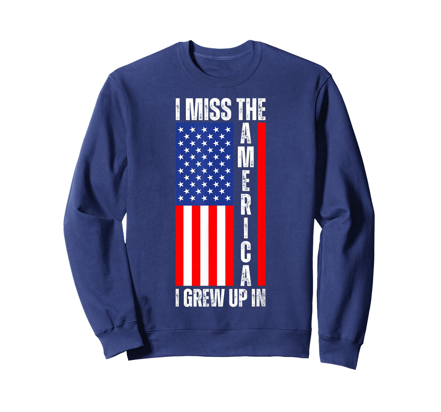 I Miss The America I Grew Up In - Upside Down American Flag T-Shirt