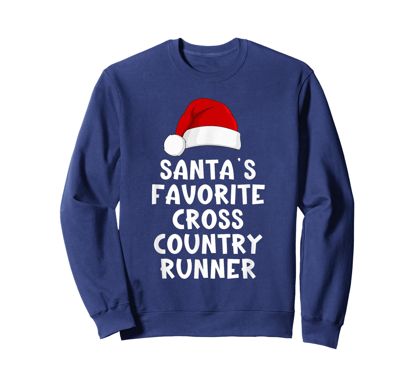 Christmas Santa's Favorite Cross Country Runner Funny Pajama T-Shirt