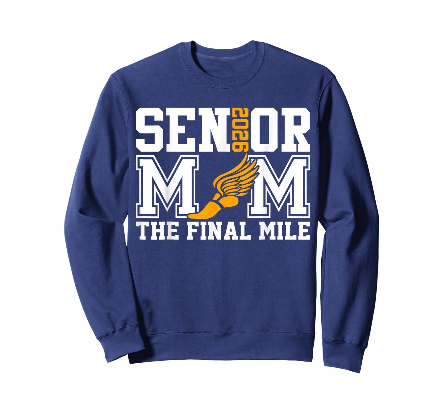 Groovy Senior Mom The Final Mile Cross Country Class of 2026 T-Shirt