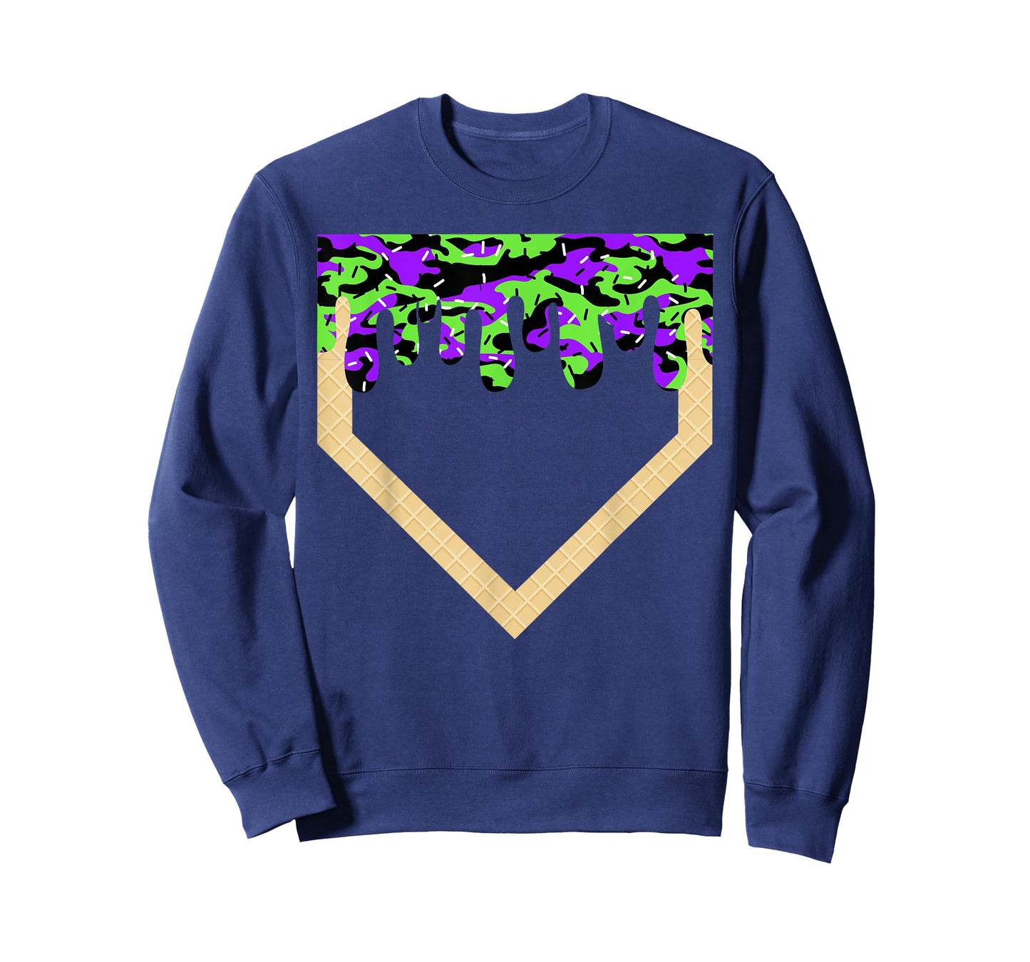 Halloween Baseball Home Plate Drip Baseball Lifestyle Boys T-Shirt