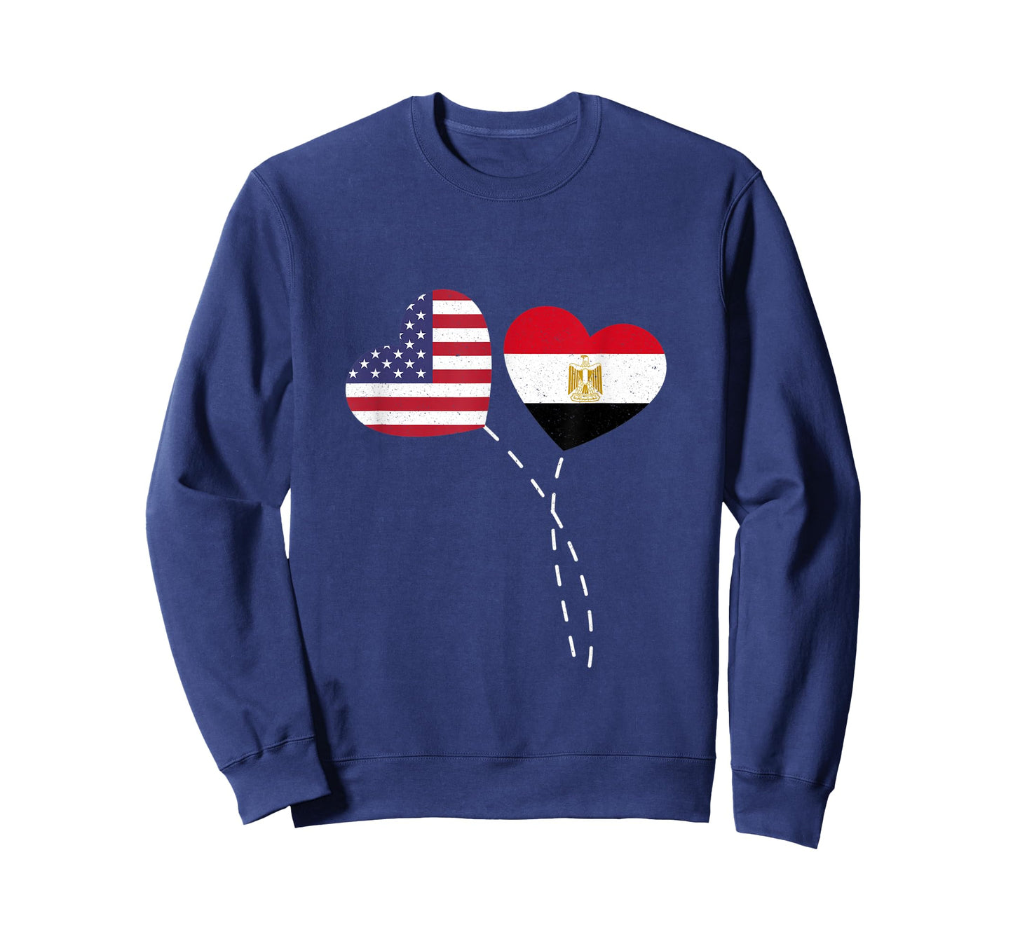 Loving Egypt USA Flag Heart Egyptian Americans Love Women Kids Men T-Shirt