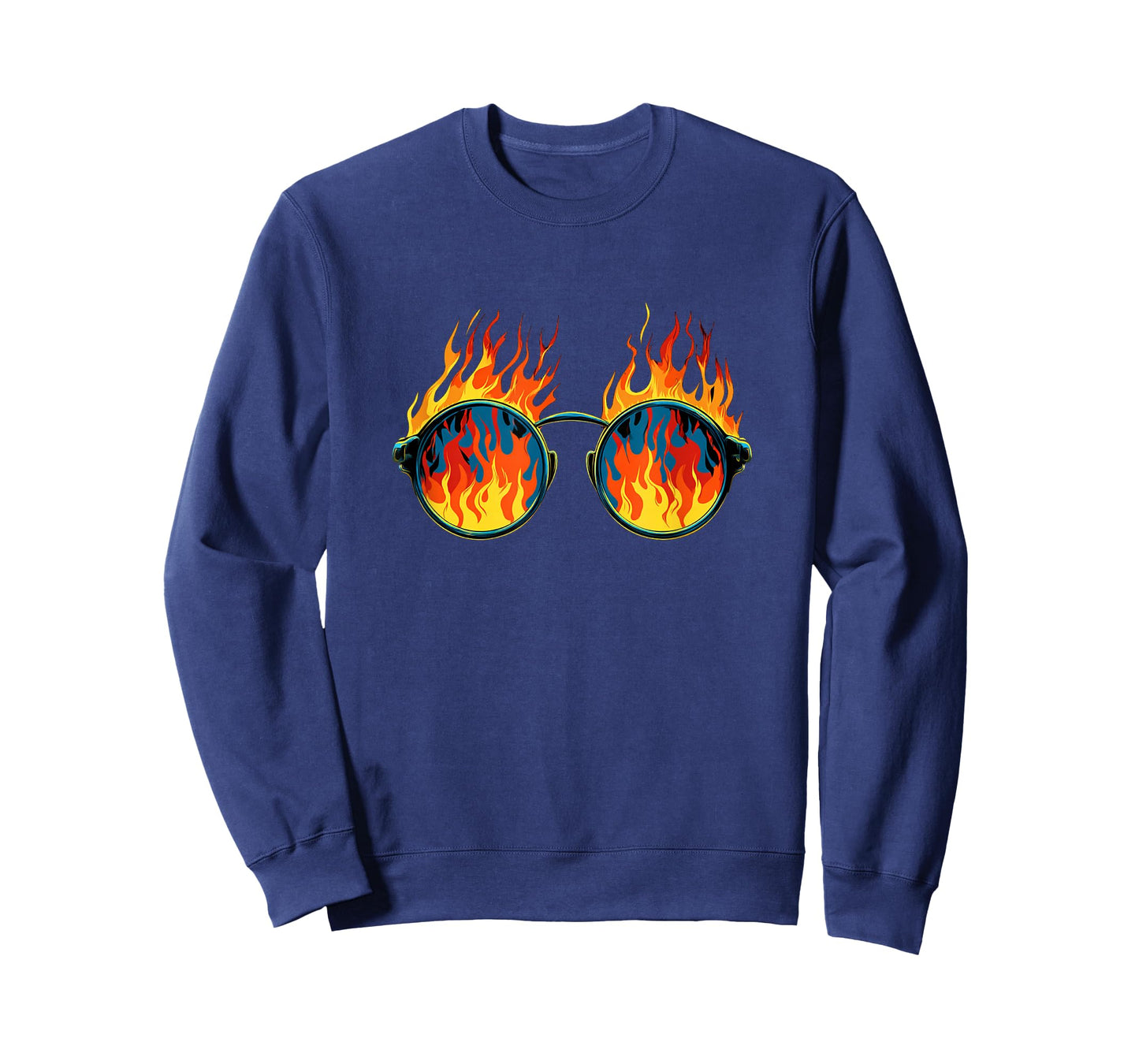 Cool Burning Glasses with Fire and Flames Costume T-Shirt