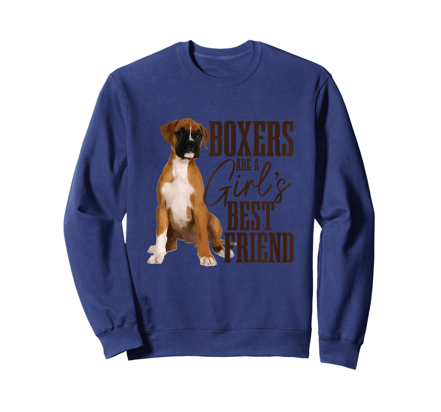 Boxers are A Girls Best Friend Funny Dog Boxer Mom T-Shirt