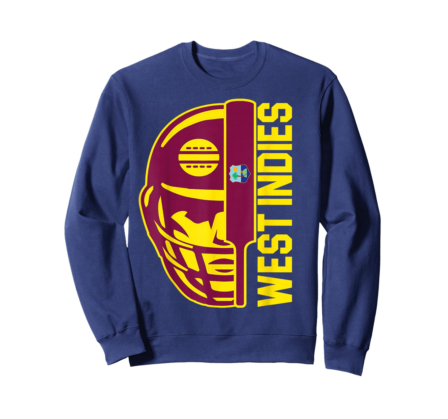 Cricket West Indies Fan Helmet Ball and Bat Design T-Shirt