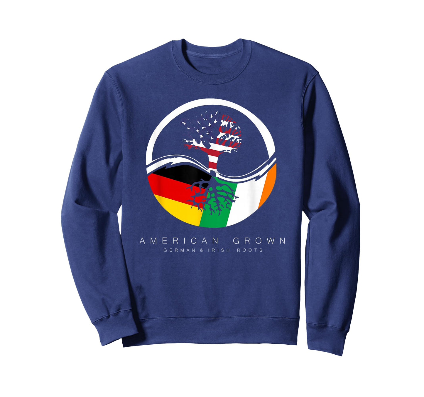 Irish German Roots - American Grown with Flag T-Shirt