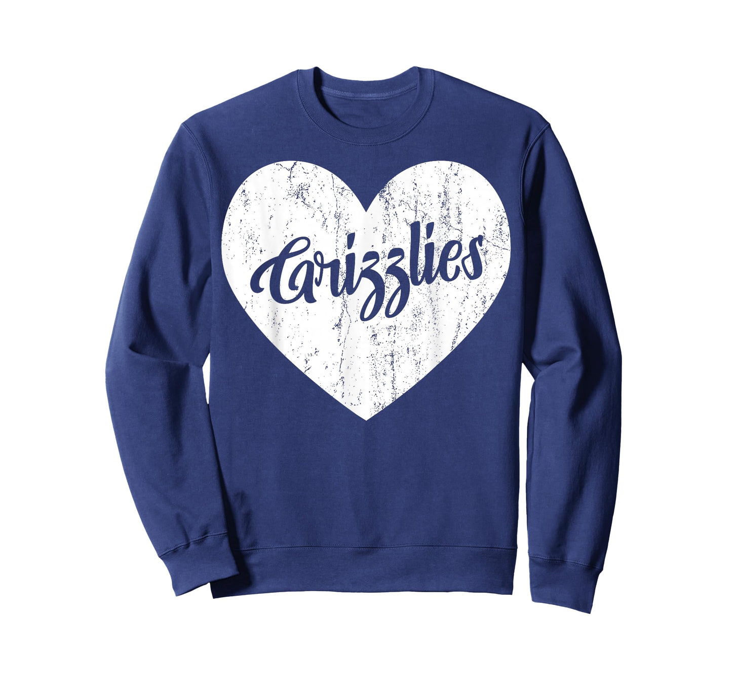 Grizzlies School Sports Fan Team Spirit Mascot Heart Gift T-Shirt