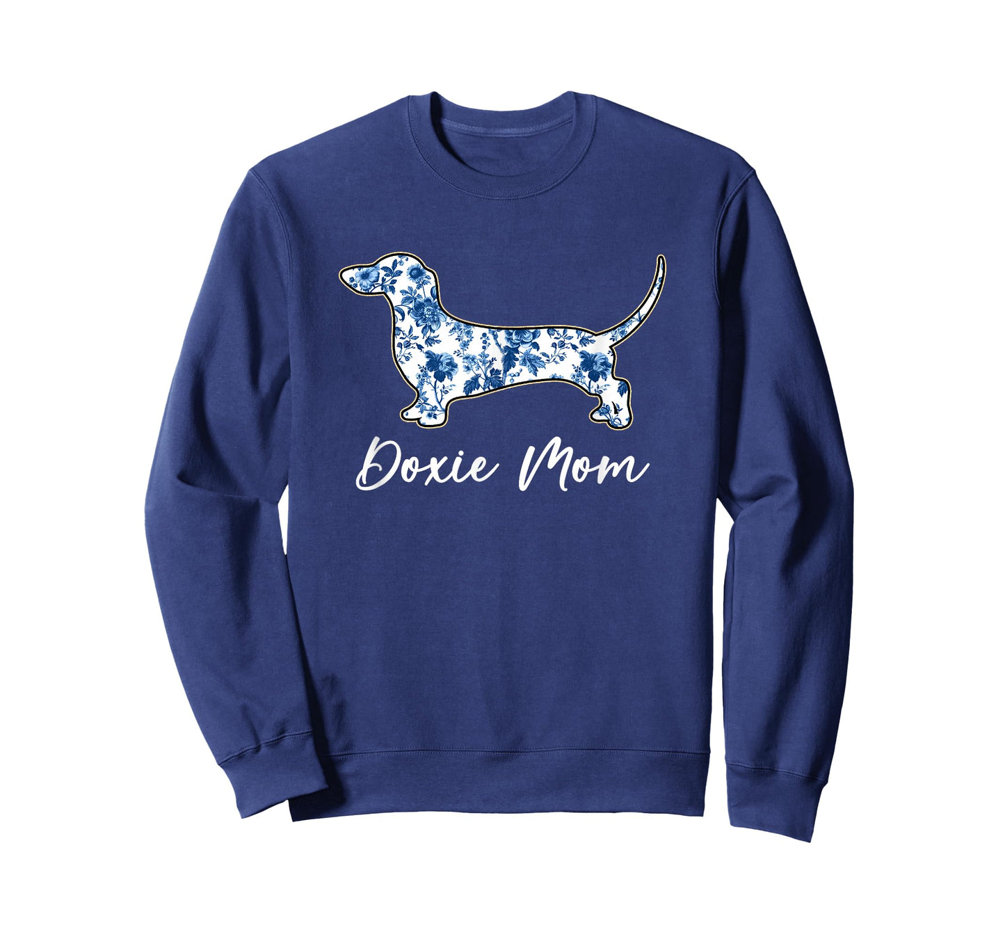 Dachshund Mom Doxie Dog Blue Chinoiserie Dog Lover Women T-Shirt