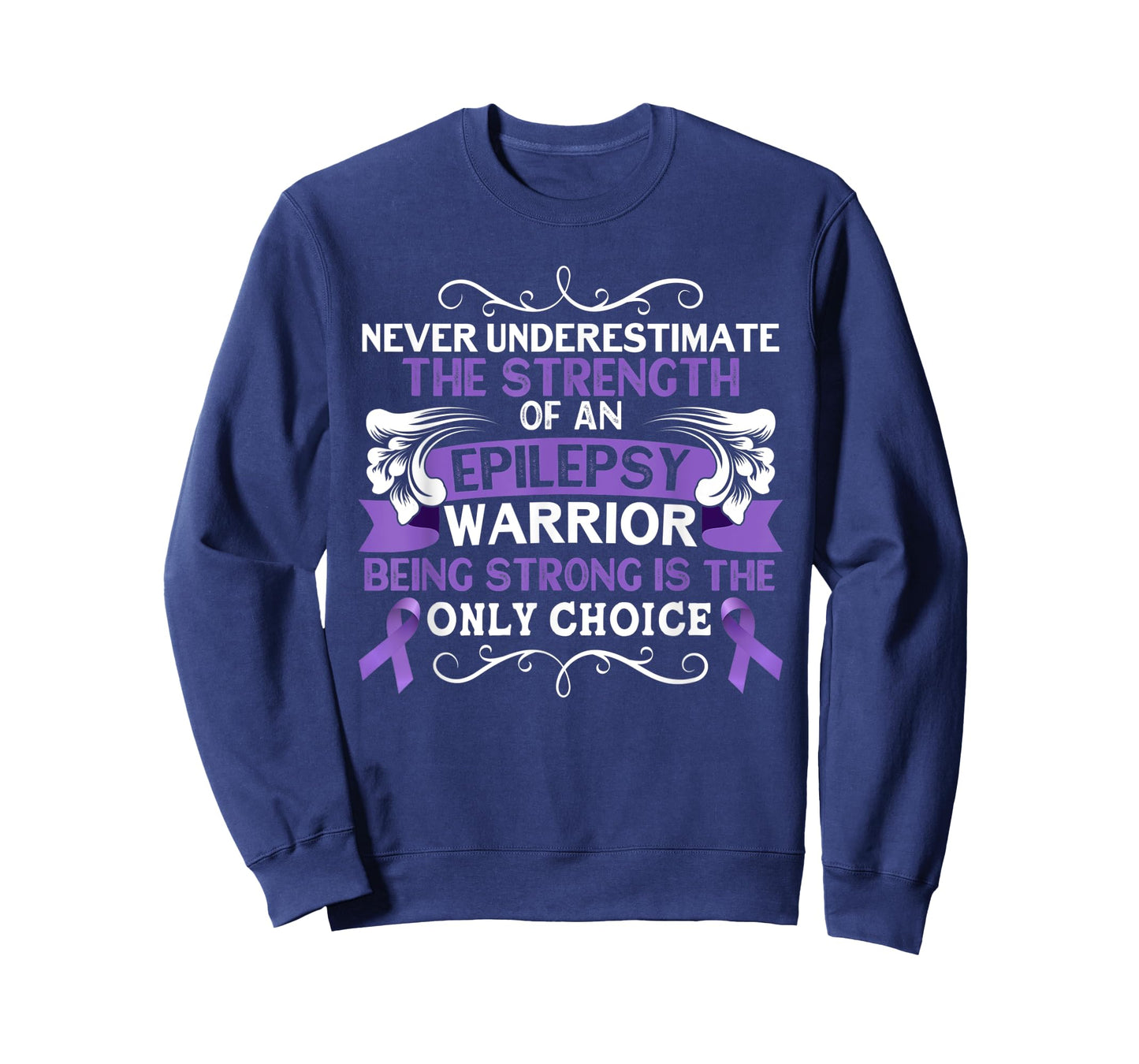 Never Underestimate The Strength of Epilepsy Warrior Purple T-Shirt