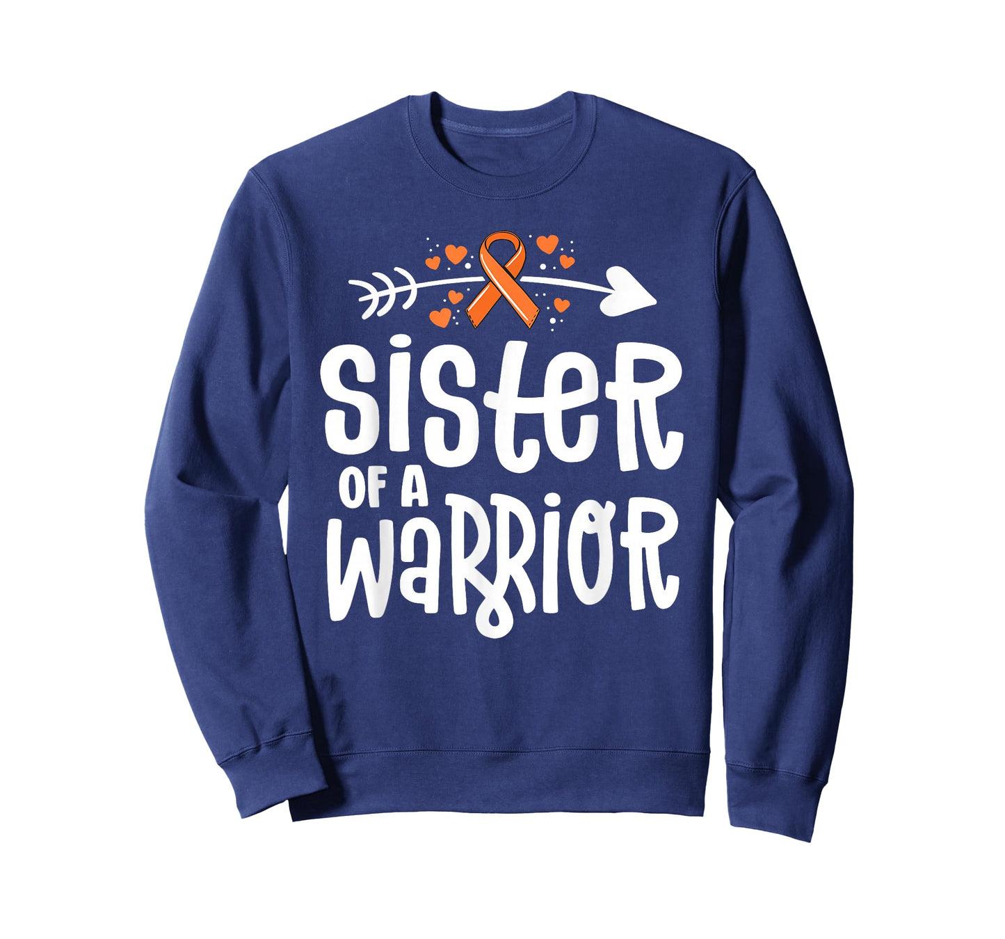 Sister of a Warrior Orange Family Leukemia Cancer Awareness T-Shirt