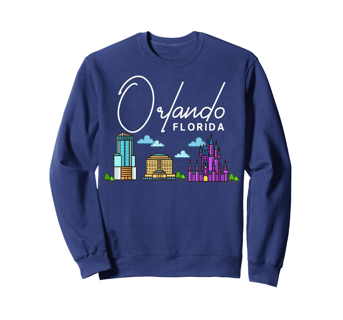 Orlando Florida City Skyline Map Travel T-Shirt