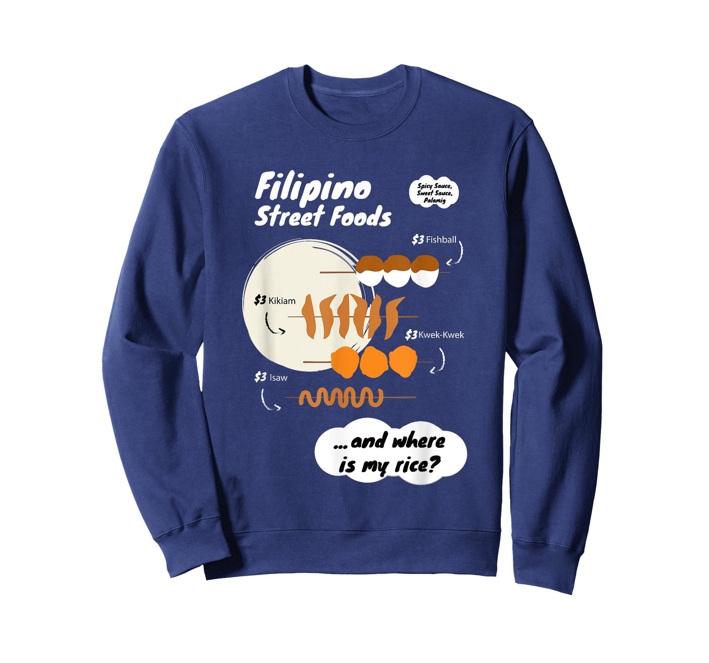 Funny Filipina Filipino Food Menu Rice Philippines T-Shirt