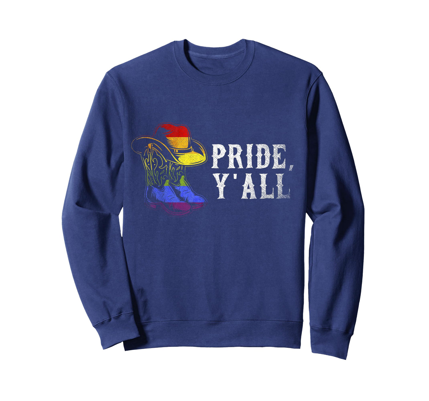 Cowboy Hat LGBT Rainbow Gay Pride Flag Western Cowboy T-Shirt